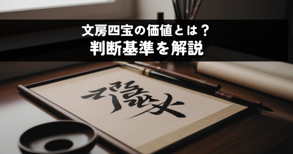 文房四宝の価値とは？その判断基準を解説